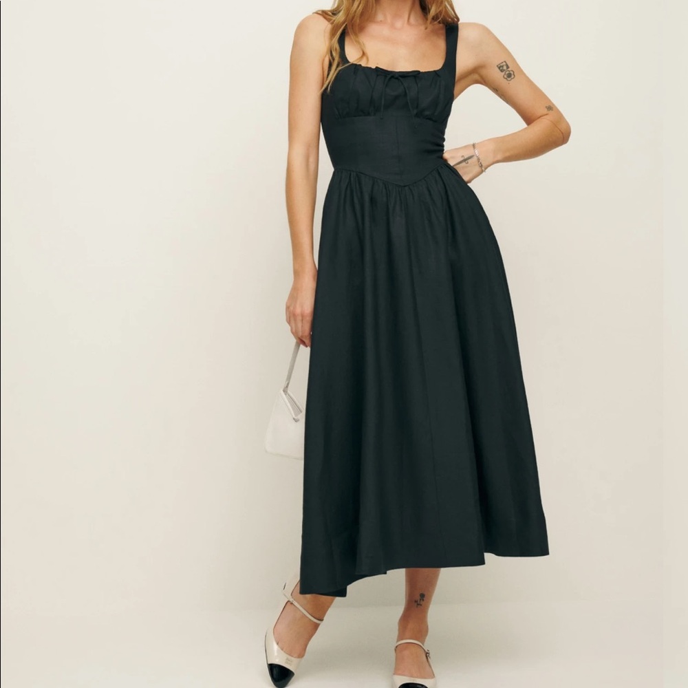 “💖Sale” Reformation Balia Linen Dress - Black